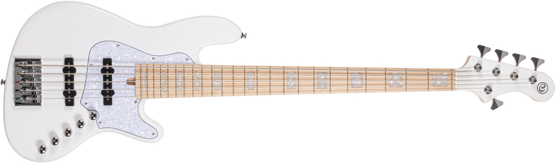 Cort Elrick Njs 5c Active Bartolini Mn - White - Basse Électrique Solid Body - Main picture