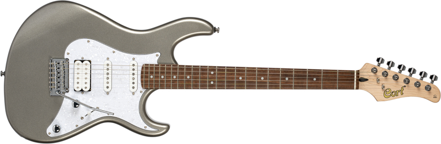 Cort G250 Svm Hss Trem Jat - Metallic Silver - Guitare Électrique Forme Str - Main picture