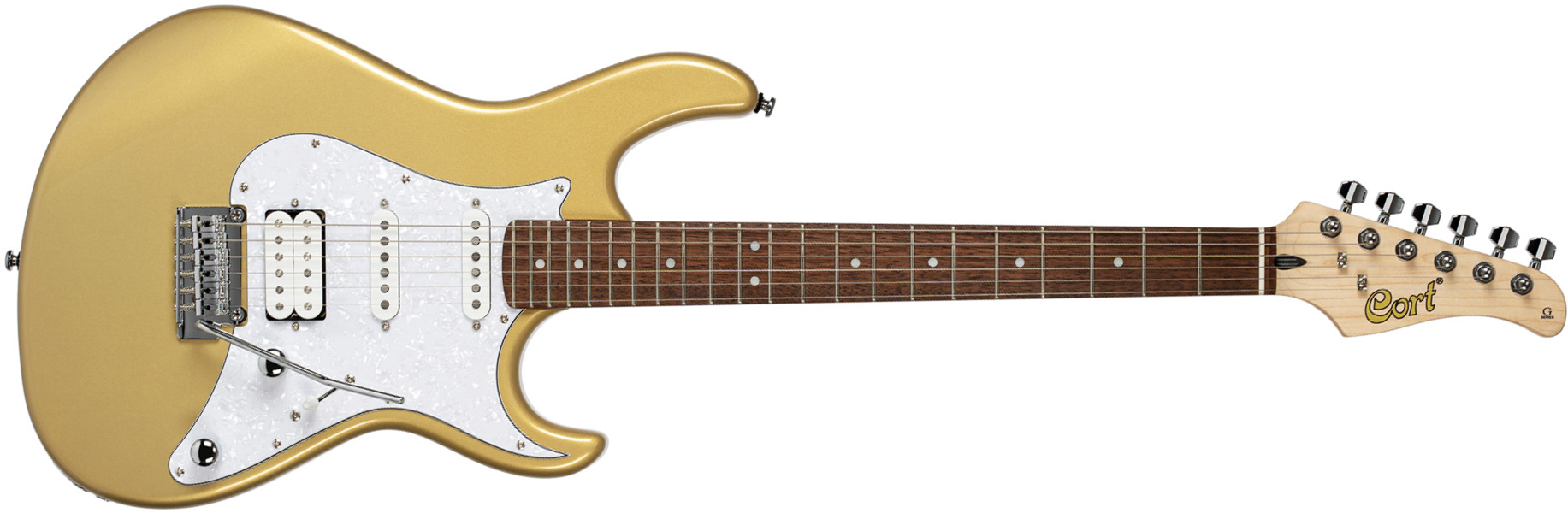 Cort G250 Svm Hss Trem Jat - Champagne Gold Metallic - Guitare Électrique Forme Str - Main picture