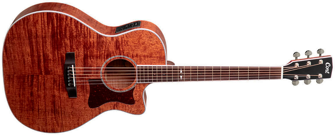 Cort Ga5f-fmh Grand Regal Auditorium Cw Tout Acajou Ova - Natural Open Pore - Guitare Folk - Main picture