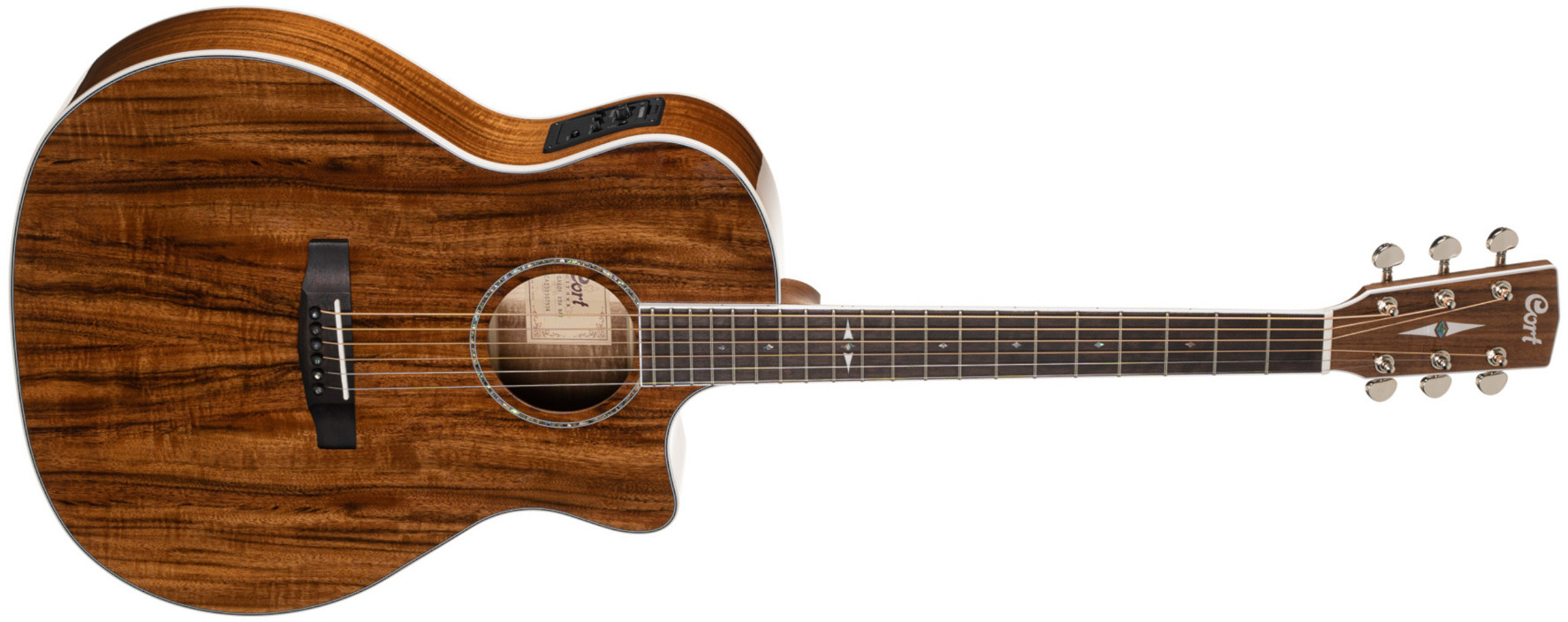 Cort Ga5ffmhop Electro Acajou - Natural - Guitare Folk - Main picture