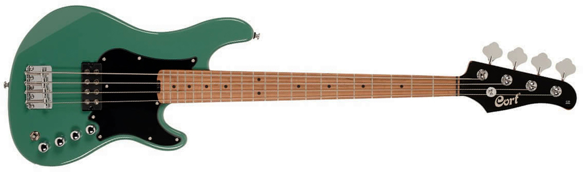 Cort Gb Short Scale Bass Shsc Active Mn - Forest Green - Basse Électrique Solid Body - Main picture