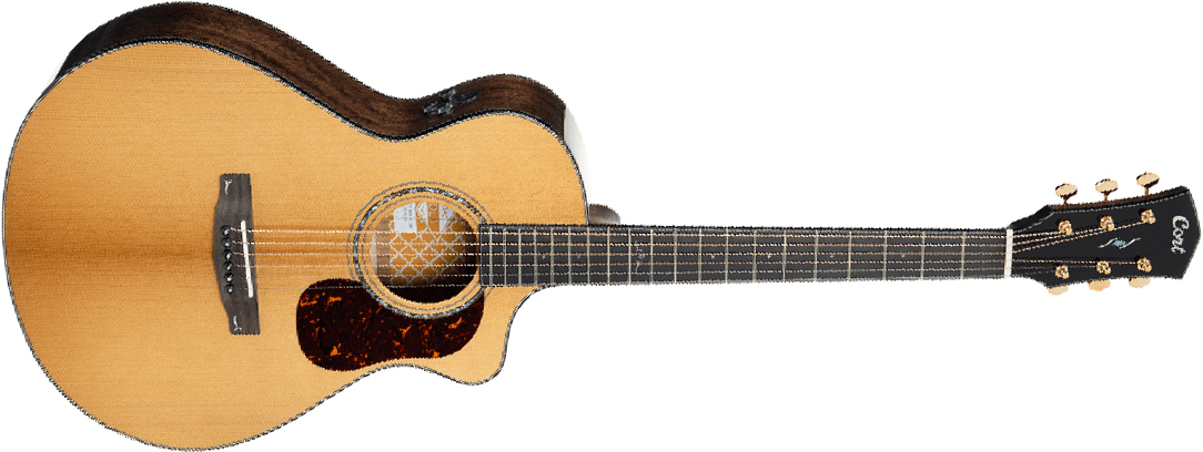 Cort Gold-mc6 Ovangkol Concert Cw Epicea Ovangkol Eb - Natural - Guitare Folk - Main picture