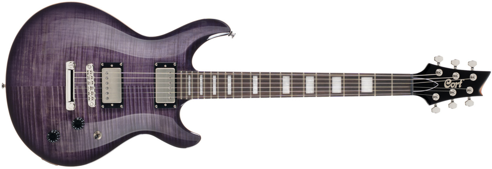 Cort M600tpb Hh Ht Rw - Trans Purple Burst - Guitare Électrique Double Cut - Main picture