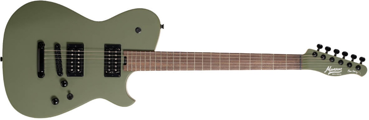 Cort Matthew Bellamy Mbm2h Meta Signature 2h Ht Lau - Satin Olive Green - Guitare Électrique Forme Tel - Main picture