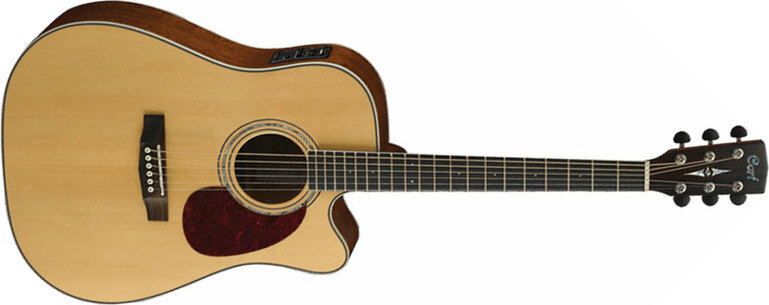 Cort Mr710f Dreadnought Cw Epicea Acajou Ova - Natural Satin - Guitare Acoustique - Main picture