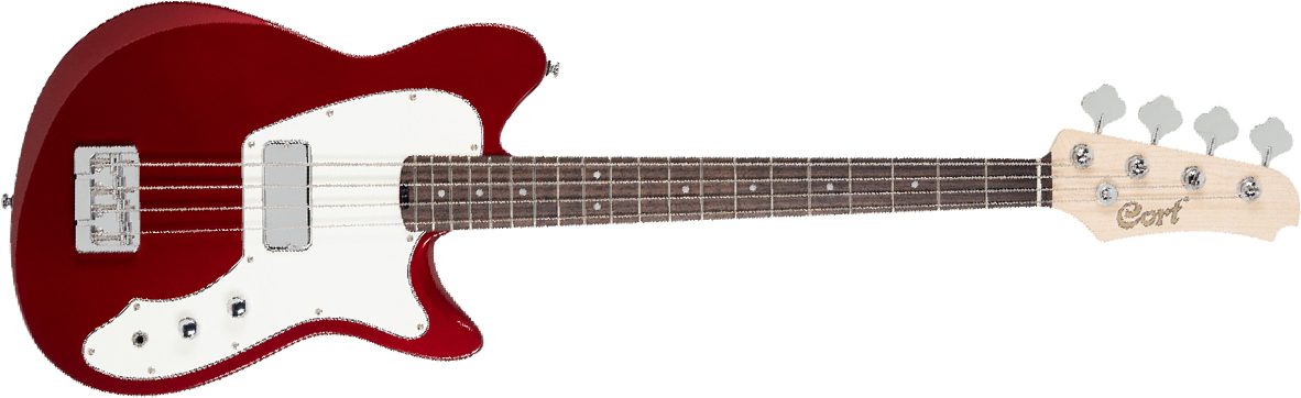 Cort Retro 304 Shsc Rw - Candy Apple Red - Basse Électrique Voyage - Main picture