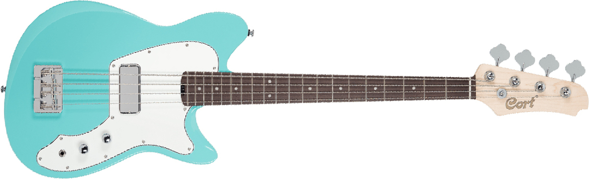Cort Retro 304 Shsc Rw - Sea Foam Green - Basse Électrique Voyage - Main picture