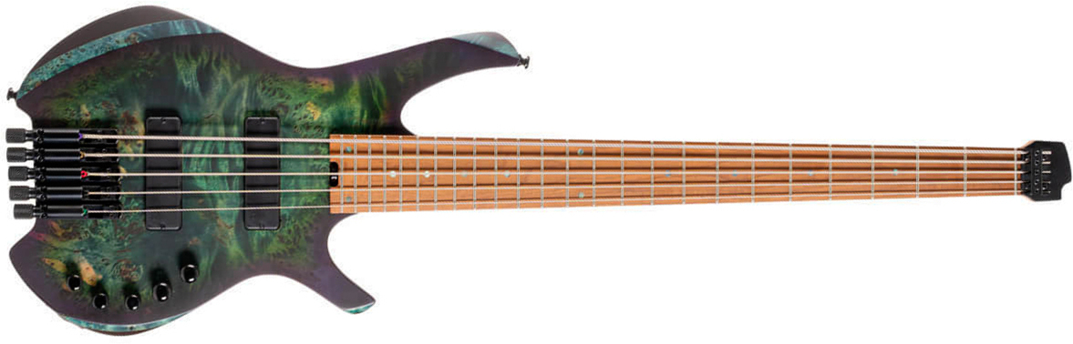 Cort Space 5c Artisan Active Bartolini Mn - Matte Star Dust Green - Basse Électrique Solid Body - Main picture