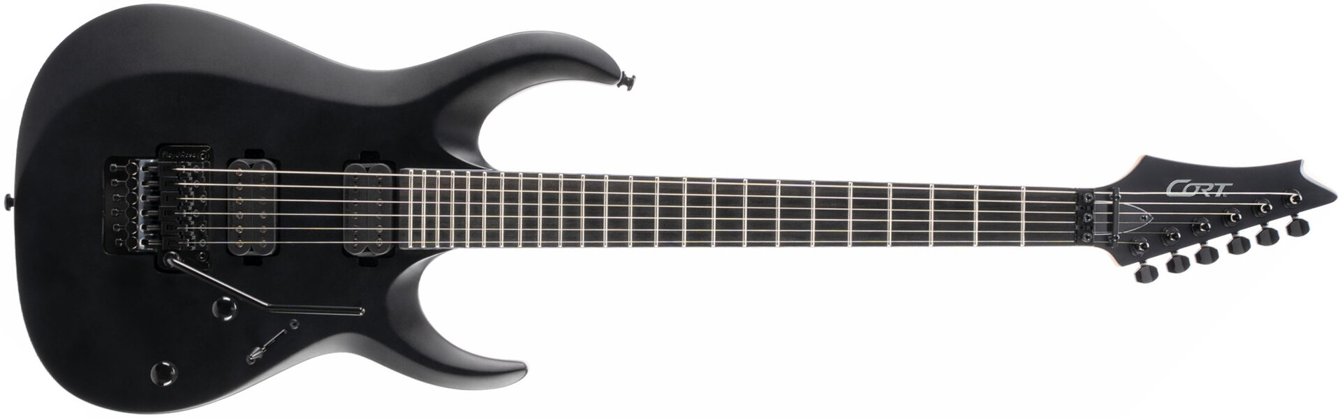 Cort X500 Menace Hh Seymour Duncan Fr Eb - Black Satin - Guitare Électrique Forme Str - Main picture