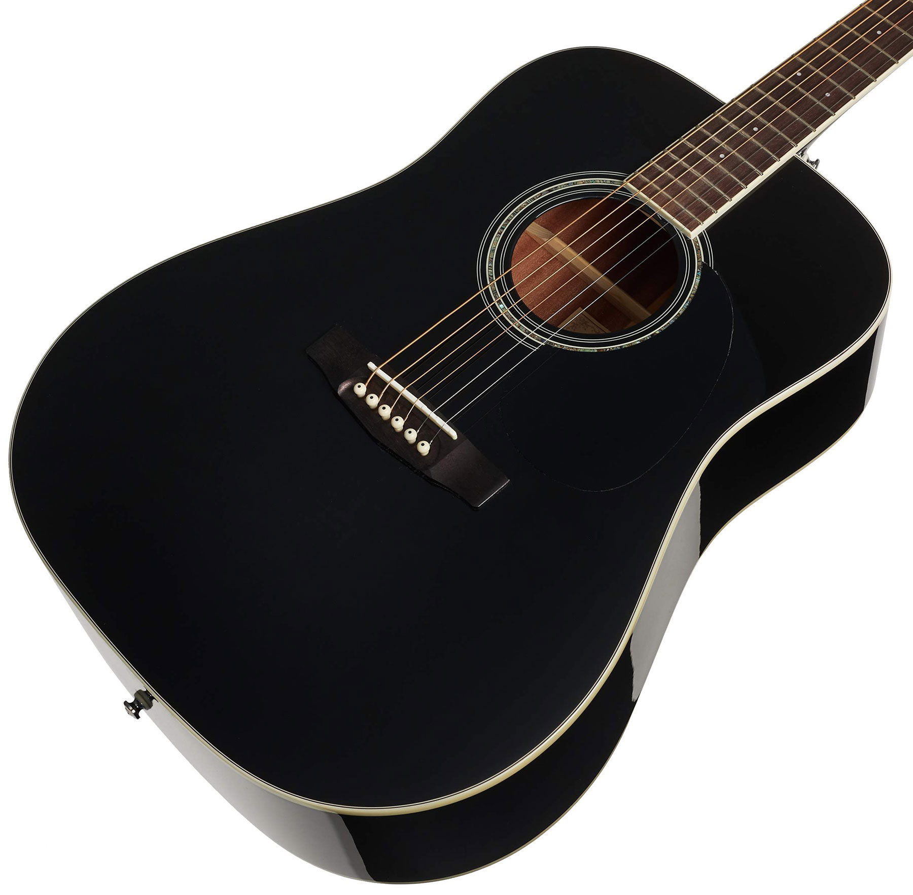 Cort Earth 100 Dreadnought Epicea Acajou Ova - Black Glossy - Guitare Acoustique - Variation 2