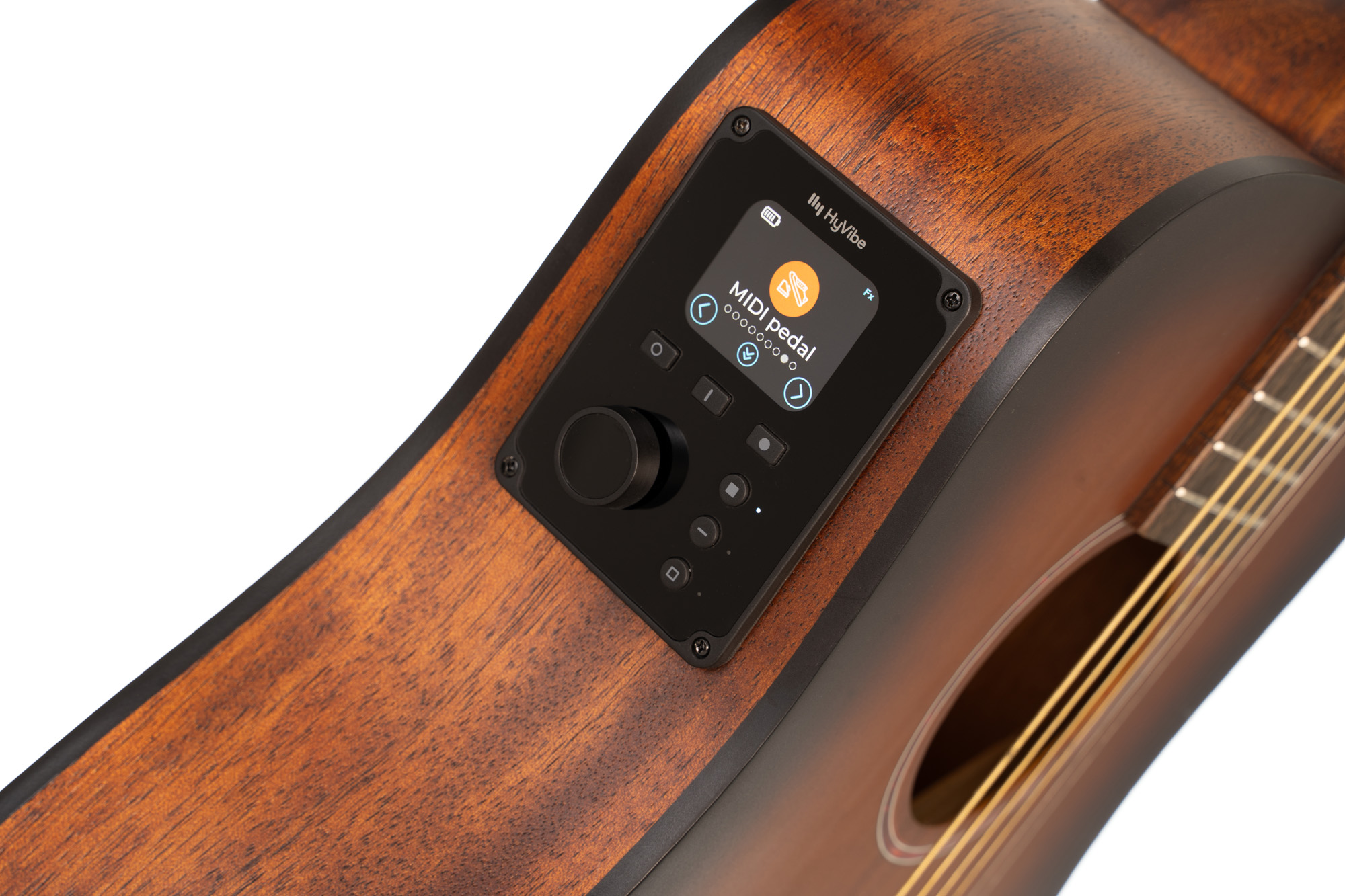 Cort Earth Go Hyvibe Epicea Acajou Lau - Brown Burst - Guitare Folk - Variation 1