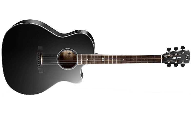 Cort Ga5f Bk Grand Regal Auditorium Cw Epicea Acajou 2016 - Black - Guitare Electro Acoustique - Variation 1