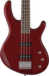 Basse électrique solid body Cort Action Bass - Open pore black cherry