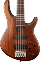 Basse électrique solid body Cort B5 Plus MH OPM - Open pore mahogany