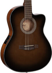 Guitare classique format 4/4 Cort Jade E Nylon - Dark brown burst