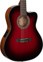 Guitare classique format 4/4 Cort Jade E Nylon - Burgundy red burst