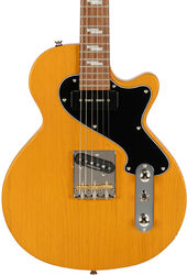 Guitare électrique single cut Cort Sunset TC - Open pore mustard yellow