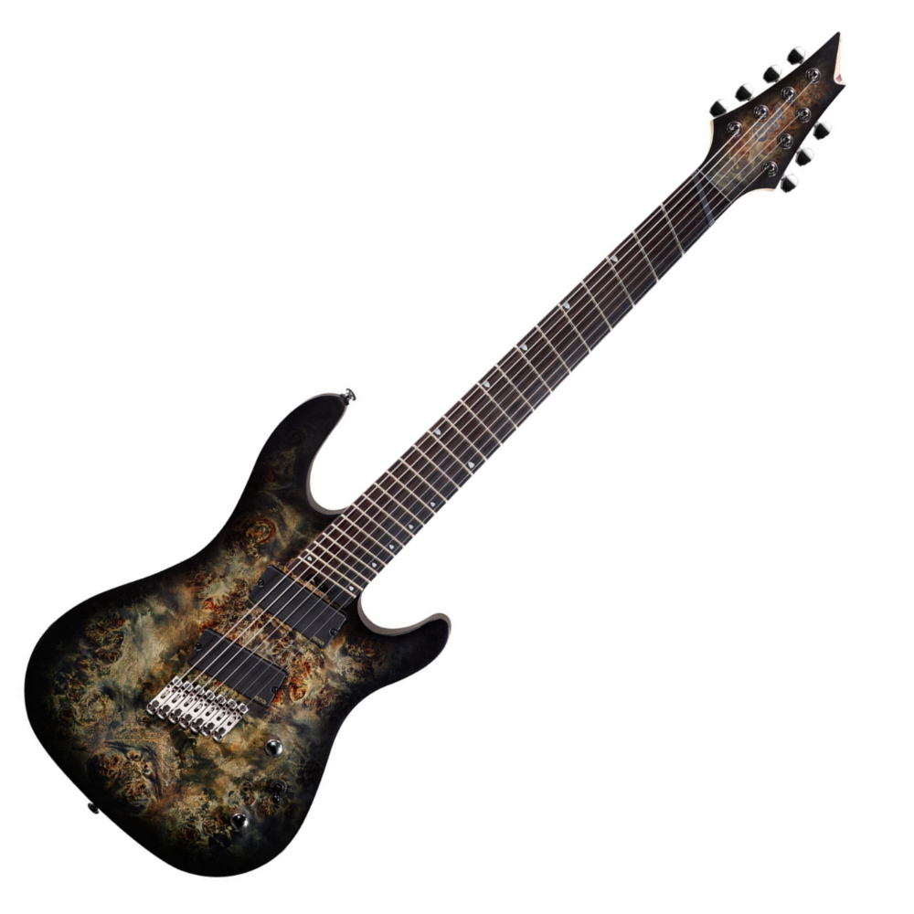 Cort Kx500ff 7c Hh Emg Ht Eb - Star Dust Black - Guitare Électrique Multi-scale - Variation 1