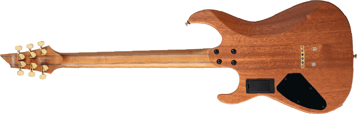 Cort Kx700tt True Temperament 2h Fishman Fluence Modern Ht Eb - Open Pore Black (gold Hardware) - Guitare Électrique Multi-scale - Variation 1