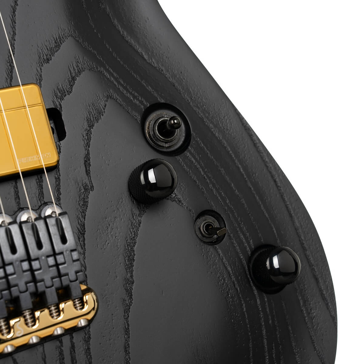 Cort Kx700tt True Temperament 2h Fishman Fluence Modern Ht Eb - Open Pore Black (gold Hardware) - Guitare Électrique Multi-scale - Variation 6