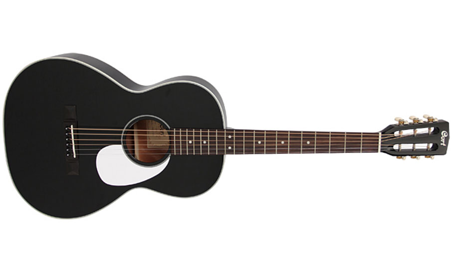 Cort L100p Bk Luce Parlor Epicea Acajou Fishman - Black - Guitare Acoustique - Variation 1