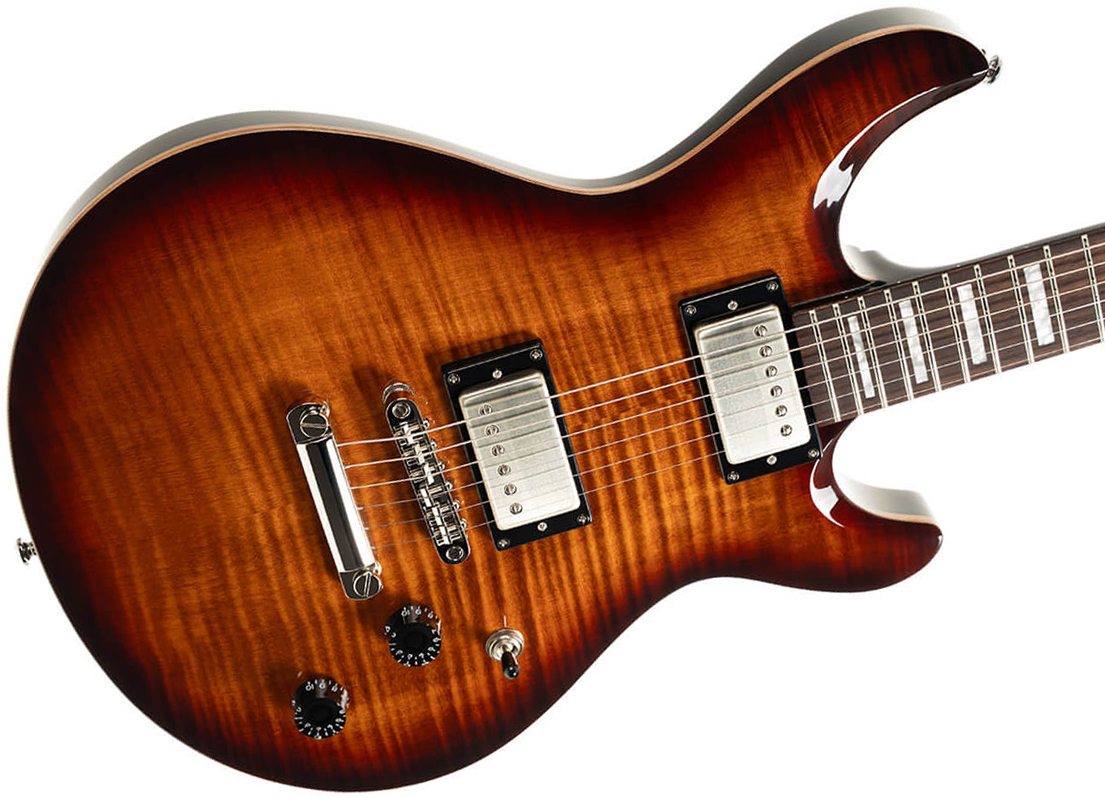 Cort M600 2h Ht Rw - Tobacco Sunburst - Guitare Électrique Double Cut - Variation 2
