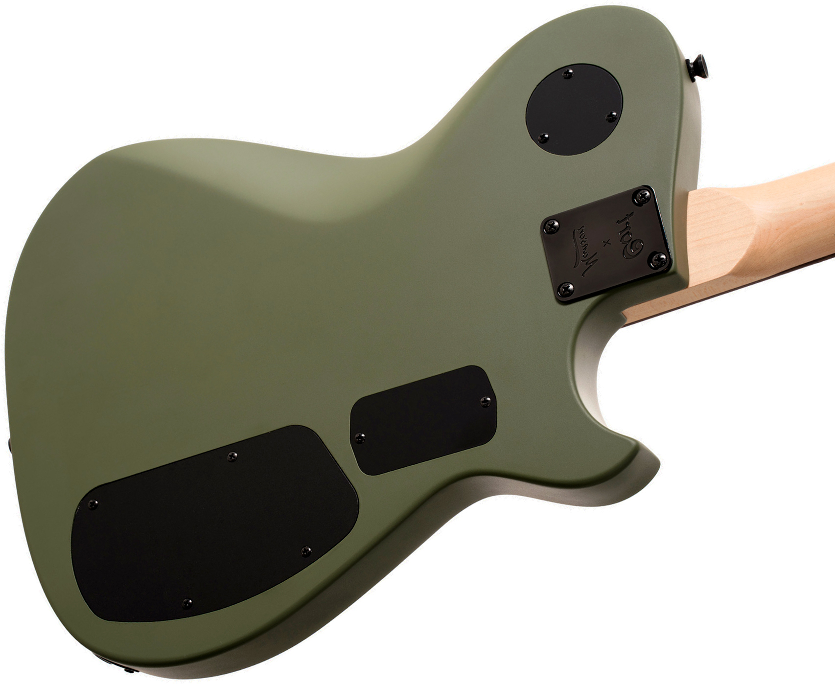 Cort Matthew Bellamy Mbm2h Gaucher Signature 2h Ht Lau - Satin Olive Green - Guitare Électrique Forme Tel - Variation 3