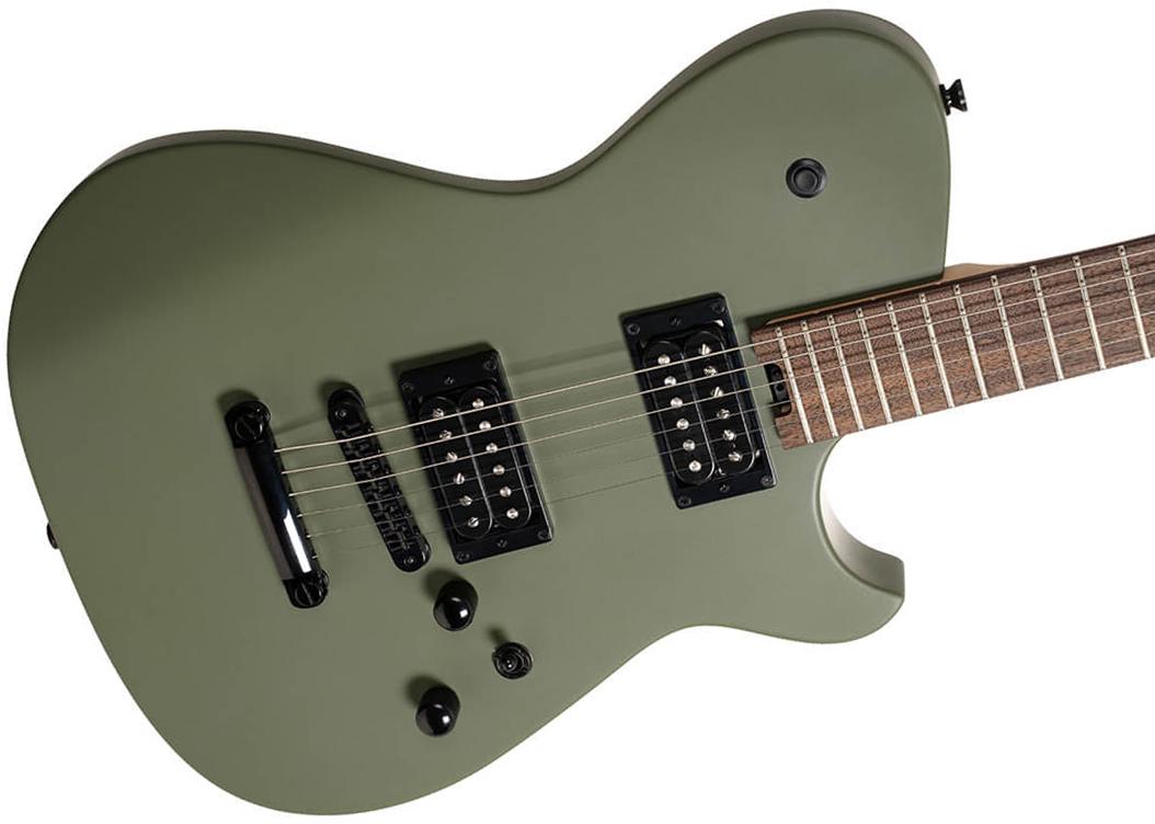 Cort Matthew Bellamy Mbm2h Meta Signature 2h Ht Lau - Satin Olive Green - Guitare Électrique Forme Tel - Variation 2