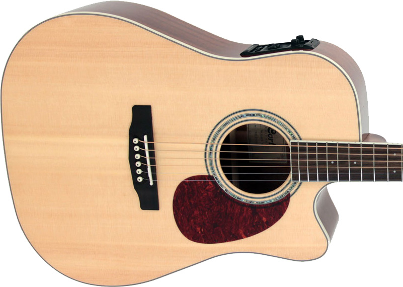 Cort Mr710fx Dreadnought Cw Epicea Acajou Ova - Natural Glossy - Guitare Electro Acoustique - Variation 2