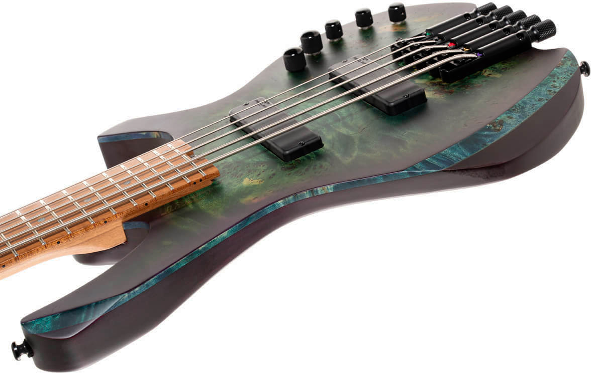 Cort Space 5c Artisan Active Bartolini Mn - Matte Star Dust Green - Basse Électrique Solid Body - Variation 3