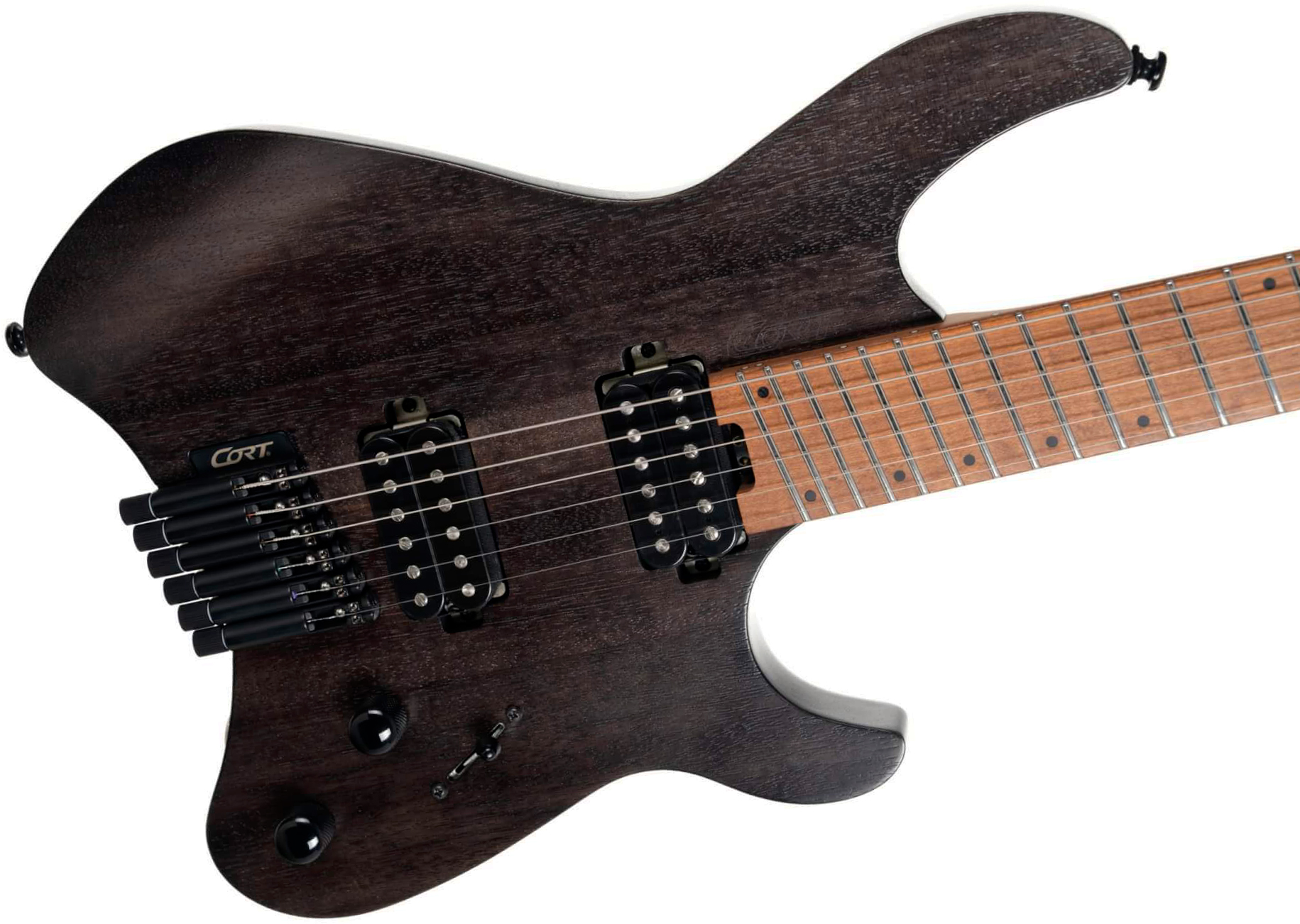Cort Space G6ms Multiscale 2h Ht Mn - Semi Gloss Trans Black - Guitare Électrique Multi-scale - Variation 2
