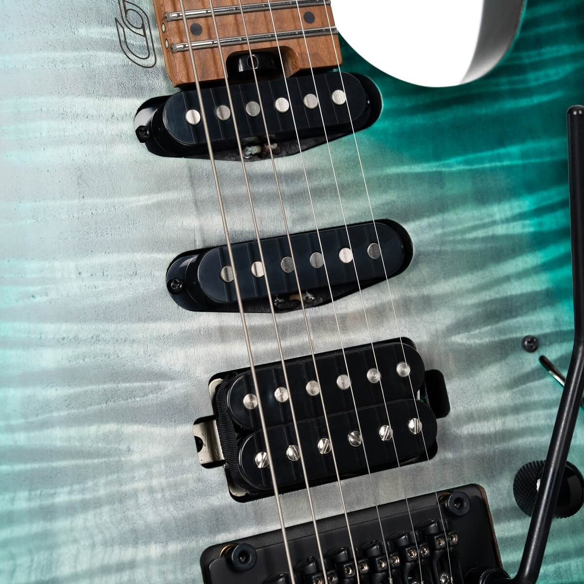 Cort Space G6tr 2h Fr Mn - Semi Gloss Lagoon - Guitare Électrique Double Cut - Variation 4