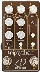 Pédale overdrive / distortion / fuzz Crazy tube circuit Triptychon