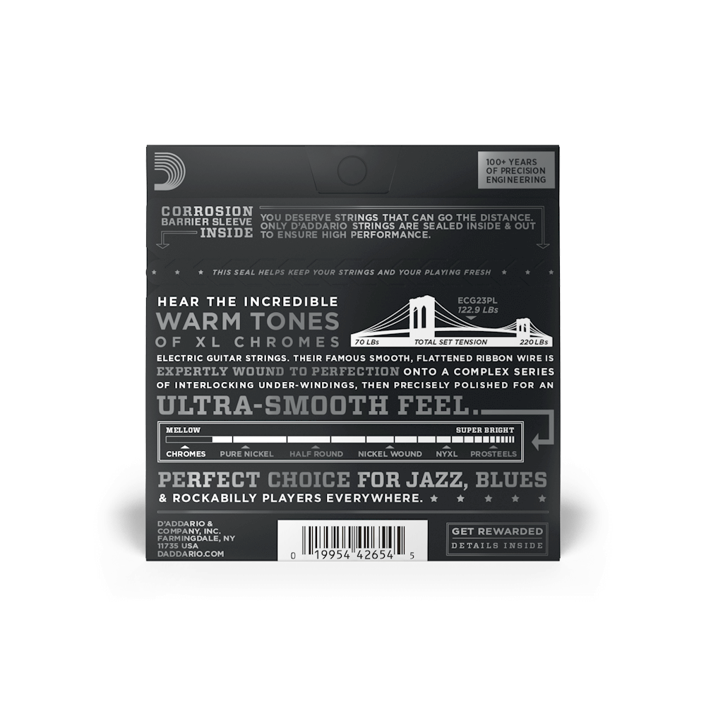D'addario Jeu De 6 Cordes 10-48 Extra Light, Plain Third, Xl Chromes Electric Guitar Strings - Cordes Guitare Électrique - Variation 6
