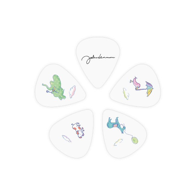 D'addario 1cwh4-05jl John Lennon Art Series Picks - Imagine Animals - MÉdiator & Onglet - Variation 1