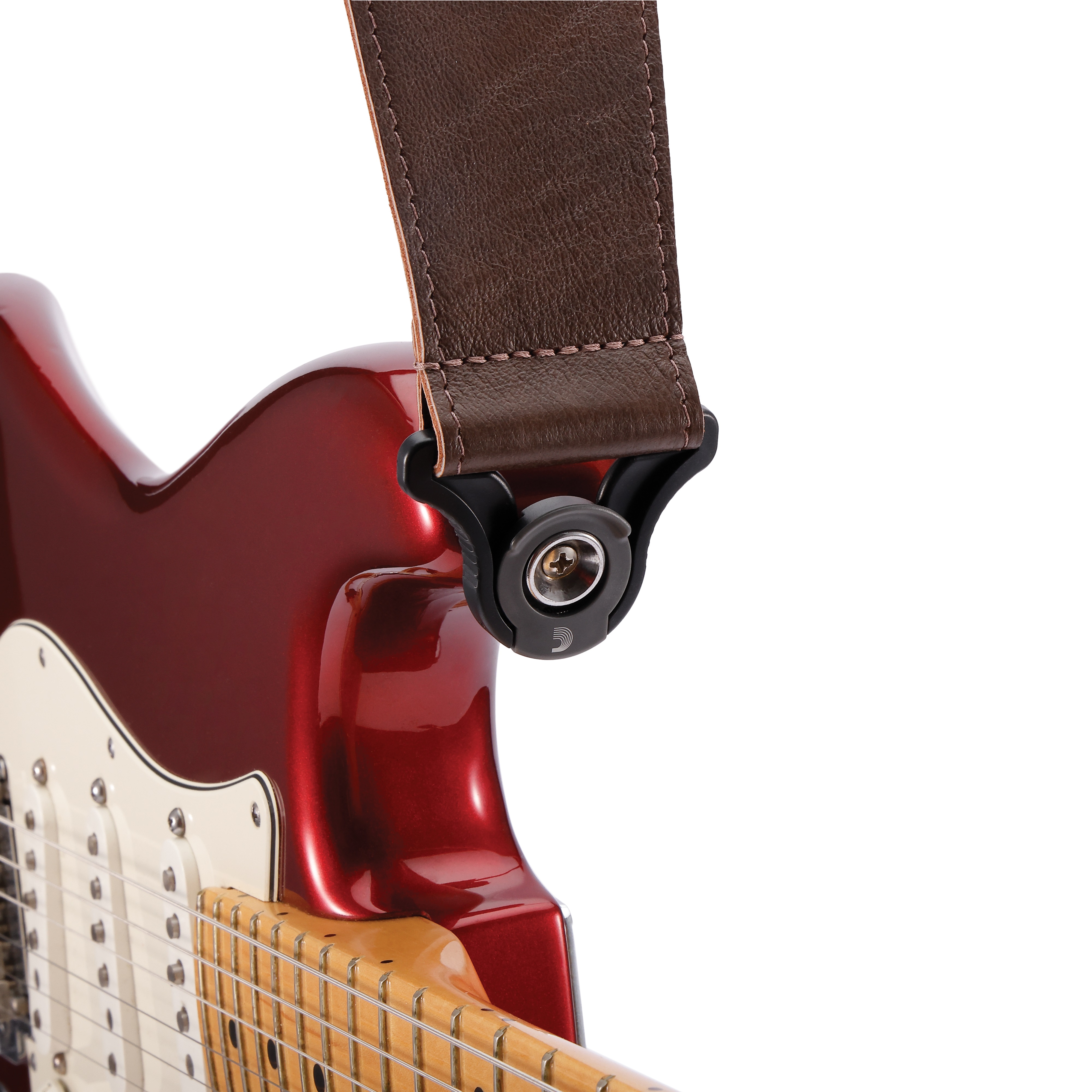 D'addario Auto Lock Cuir Guitar Strap Brown 6,3 Cm - Sangle Courroie - Variation 3