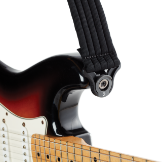 D'addario Auto Lock Strap Black Padded Stripes - Sangle Courroie - Variation 1