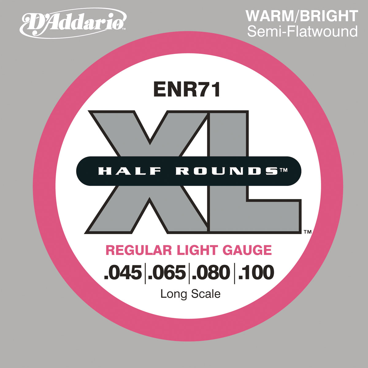 D'addario Jeu De 4 Cordes Enr71 Bass (4) Half Rounds Regular Light / Long Scale 45-100 - Cordes Basse Électrique - Variation 1