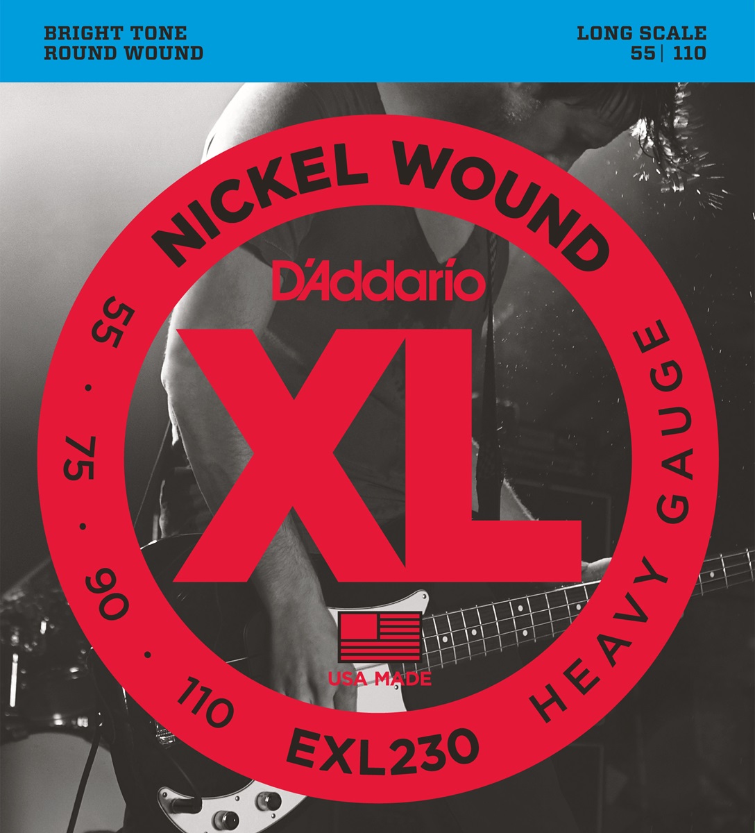 D'addario Jeu De 4 Cordes Exl230 Basse Elec. 4c Nickelwound Longscale 055.110 Exl230 - Cordes Basse Électrique - Variation 1