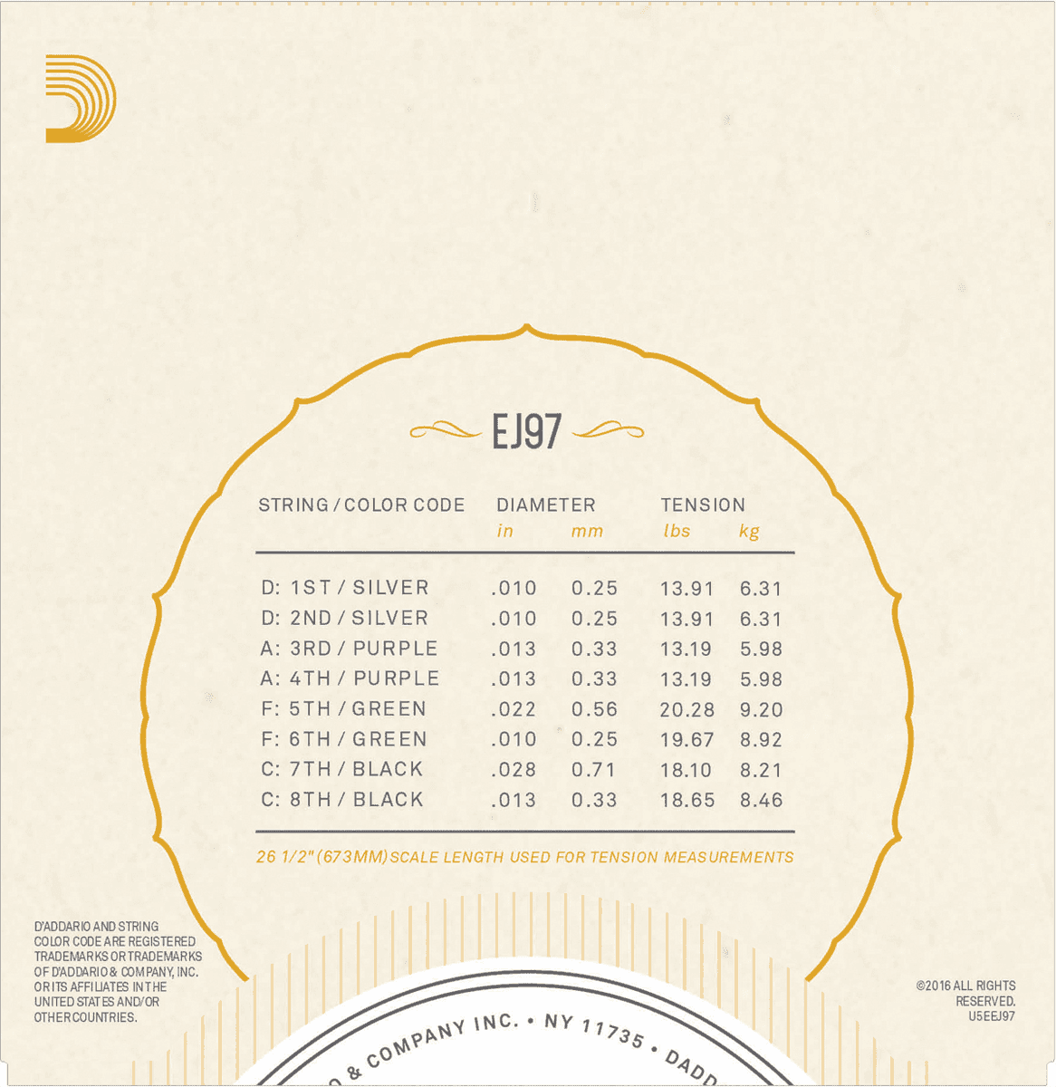 D'addario Cdd Ej97 - Bouzouki Grec - Jeu De Cordes - Corde Bouzouki - Variation 2