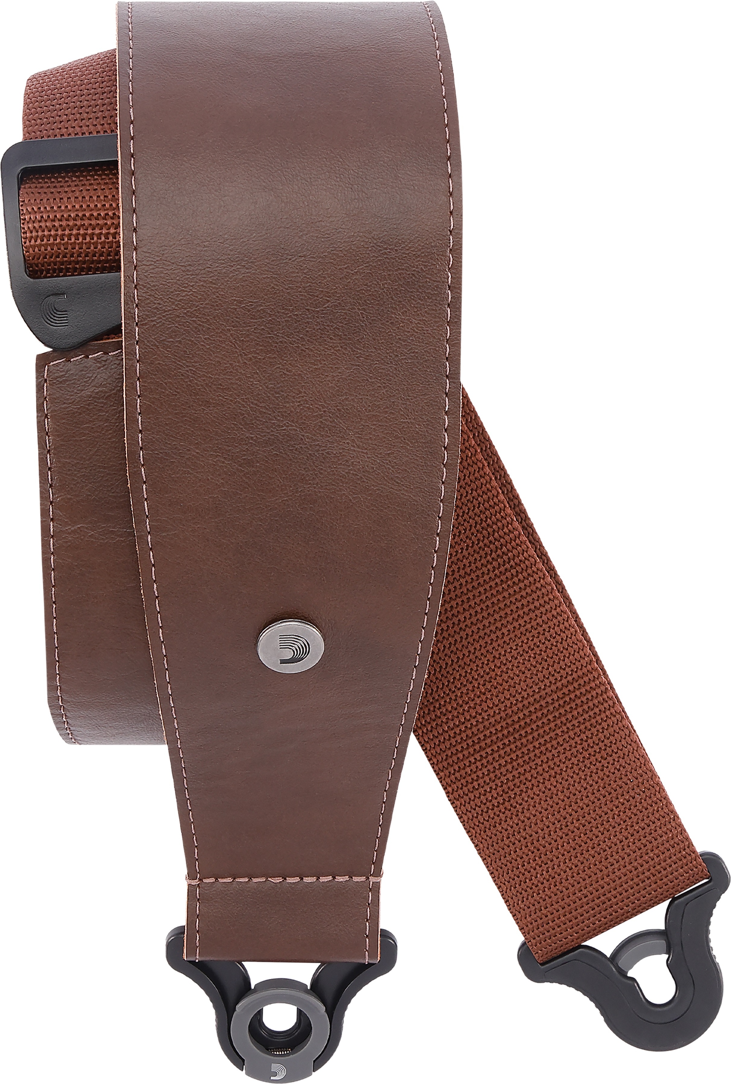 D'addario Auto Lock Cuir Guitar Strap Brown Largeur 7,6 Cm - Sangle Courroie - Main picture