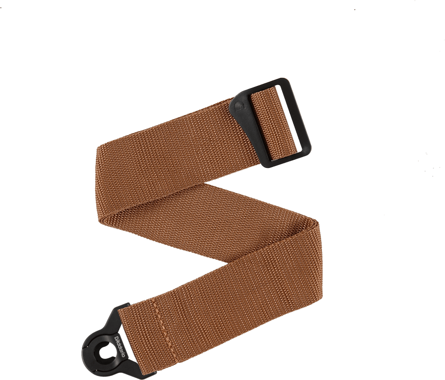 D'addario Auto Lock Guitar Strap, Brown - Sangle Courroie - Main picture