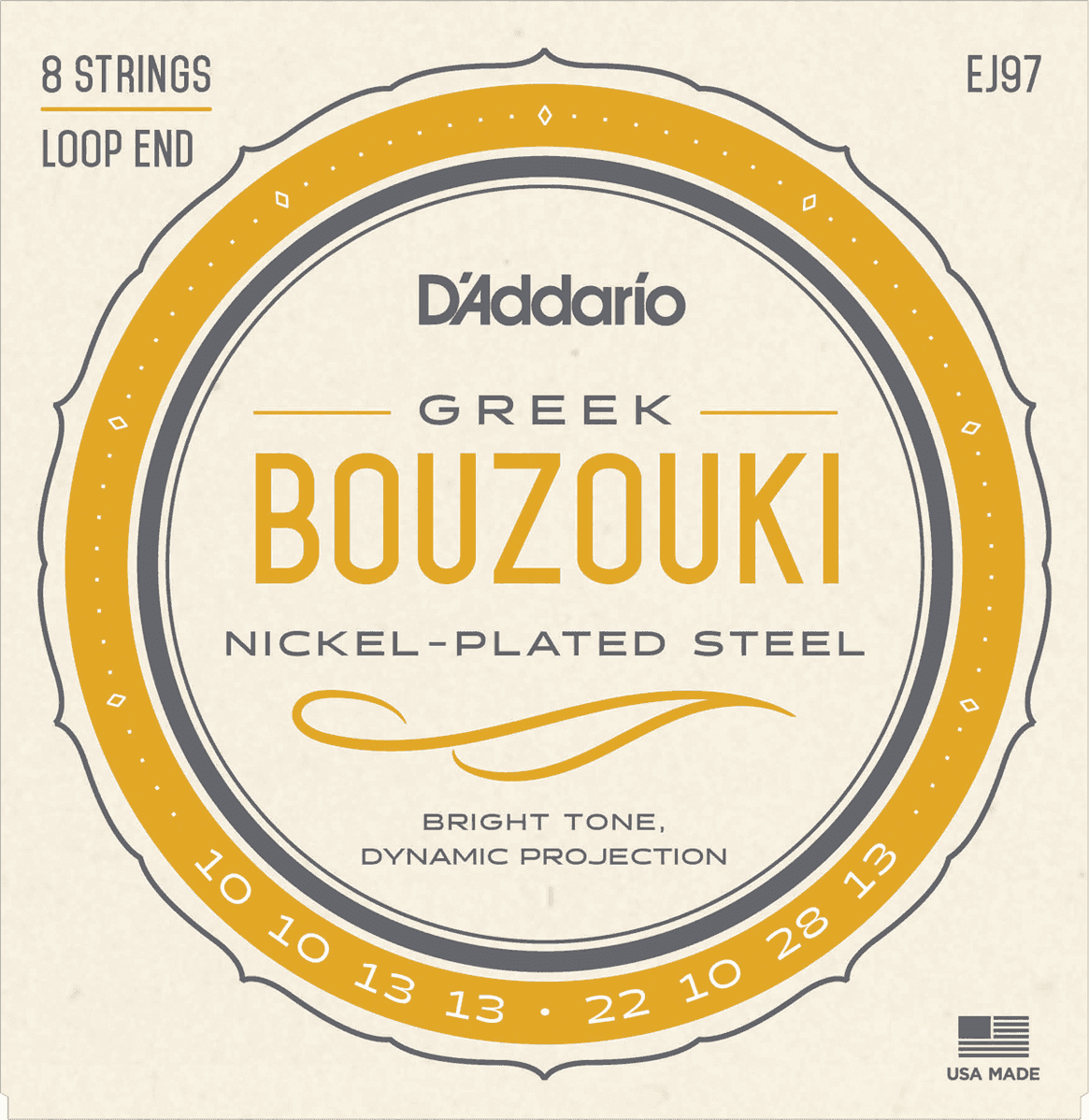 D'addario Cdd Ej97 - Bouzouki Grec - Jeu De Cordes - Corde Bouzouki - Main picture