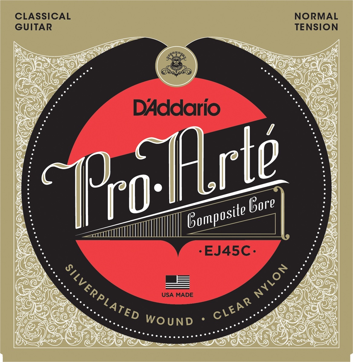 D'addario Jeu De 6 Cordes Ej45c Pro Arte Classical Composite Core - Normal Tension - Cordes Guitare Classique Nylon - Main picture