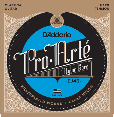 D'addario Jeu De 6 Cordes Ej46 Pro Arte Classical Nylon Core - Hard Tension - Cordes Guitare Classique Nylon - Main picture