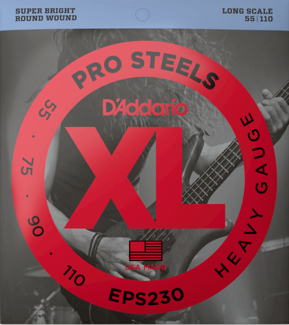 D'addario Eps230 Prosteels Round Wound Electric Bass Long Scale 4c 55-110 - Cordes Basse Électrique - Main picture