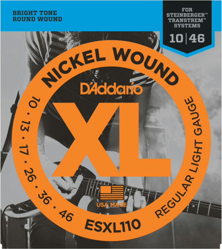 D'addario Jeu De 6 Cordes Esxl110 Nickel Round Wound Double Ball End Regular 10-46 - Cordes Guitare Électrique - Main picture