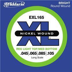 D'addario Jeu De 4 Cordes Exl165 Nickel Round Wound Bass Long Scale Custom Light 45-105 - Cordes Basse Électrique - Main picture