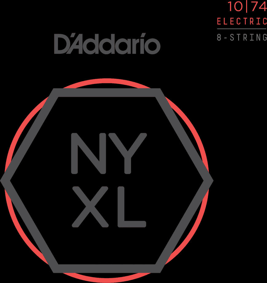 D'addario Nyxl1074 8-string Nickel Wound Electric Guitar 8c Lthb 10-74 - Cordes Guitare Électrique - Main picture